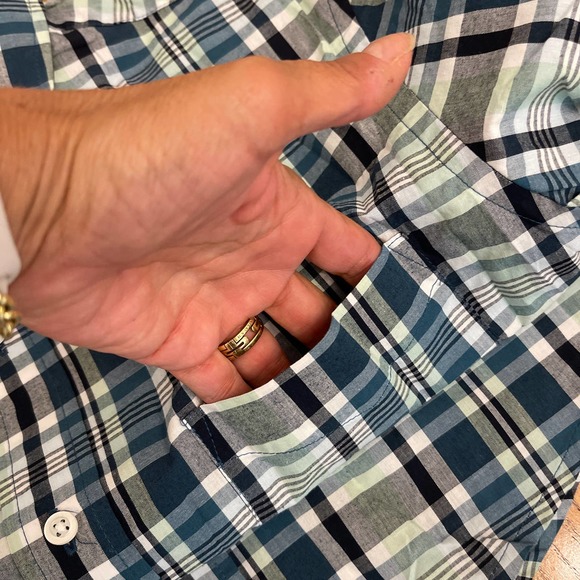 George Checked Dress Shirt button up Men Sz M (48-40) barely used - Picture 6 of 7